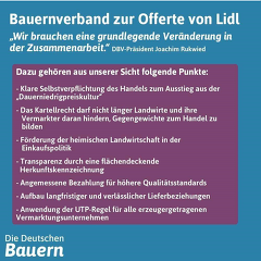 Bauernverband zum Lidl Angebot