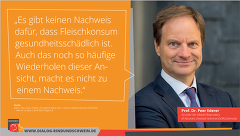 Prof. Dr. Peer Ederer: Es gibt keinen Nachweis dafür, dass Fleischkonsum gesundheitsschädlich ist. Auch das noch so häufige Wiederholen dieser Ansicht, macht es nicht zu einem Nachweis.“
© BRS